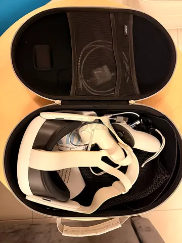 Meta Quest 2 VR headset with case and controller
