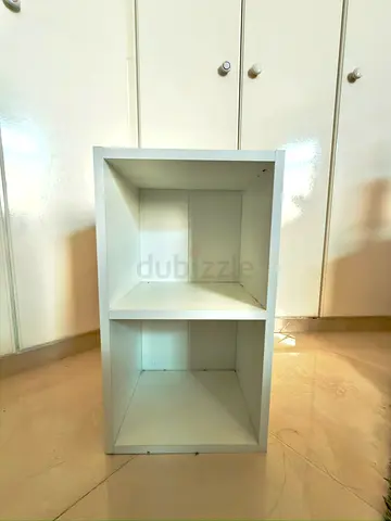 White Two Tier Cube Storage Shelf