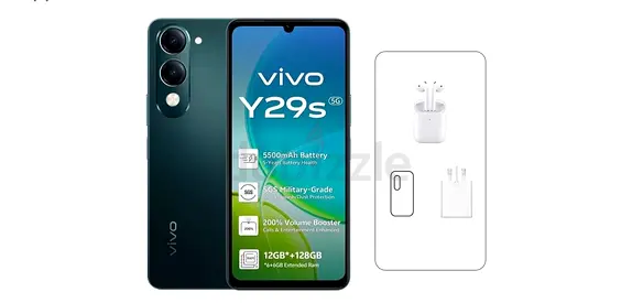 Vivo Y29s 5G - 12GB RAM + 128GB, Mint Green (With Charger Earbuds)