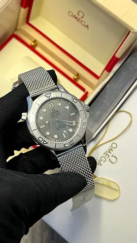 Omega Seamaster Diver Steel Watch with Mesh Bracelet (Box  Tags)