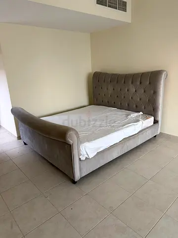 King size luxury bed with mattress - only 1 year old