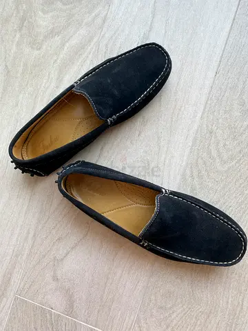 Black suede slip-on loafers Farlow, used - size 40