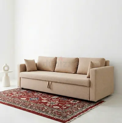 Premium Fabric 3-Seater Sofa BedSoft fabric finish with a stylish design. Strong and comfortable se