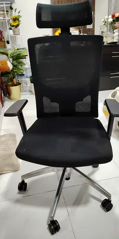 Ergonomic Black Mesh Office Chair with Headrest
