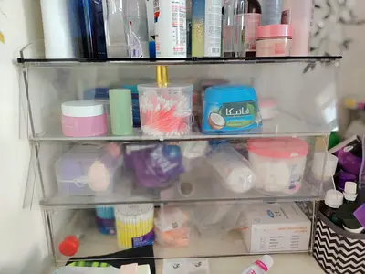 MOVING OUT SALE: Clear Acrylic Organizer with Multiple Drawers