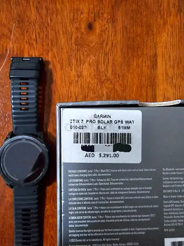 Garmin Fenix 7X Pro Solar GPS Watch 51mm - Black