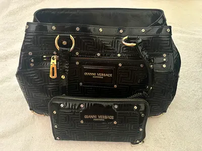 Authentic Gianni Versace Couture Handbag with Matching Wallet