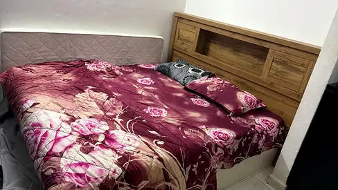 Wooden Headboard Bed Frame with Mattress  - Good Condition