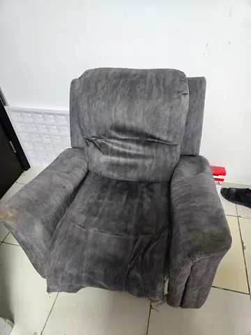 Used grey single armchair recliner - comfortable