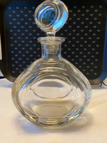 Clear Glass Decanter with Stopper - Good Condition