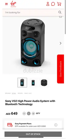 Sony MHC-V02 High Power Audio System with Bluetooth