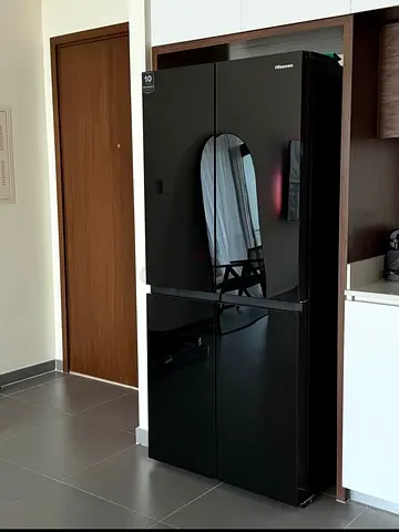 Hisense French Door Refrigerator and InstaView - Dark Steel