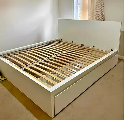 Ikea King size bed with mattress available in perfect condition