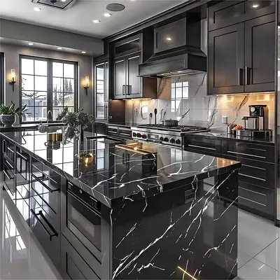 Unmistakable Custom Apartment Kitchen Cabinet Furniture  Tile Fitout