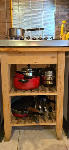 Cooking stove with IKEA stand