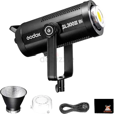 Godox SL300IIIBi 330W LED Continuous Output Lighting, 2800K-6500K Dual Color Temperature, 0%-100% Br