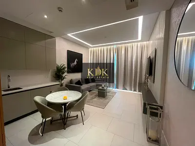 دوبلكس مفروش بغرفة نوم واحدة | SLS Dubai | إطلالات على المدينة والمسبح