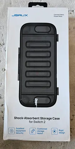 JSAUX Shock-Absorbent Storage Case for Switch 2 - Black