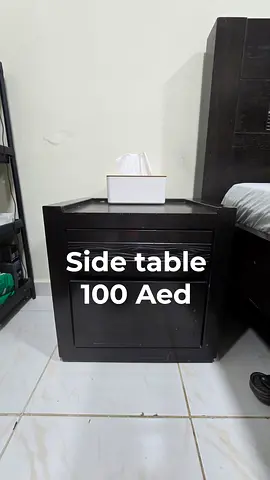 Dark Wood Side Table / Bedside Nightstand - Good Condition