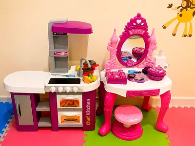 Kids Kitchen set and Princess Vanity set