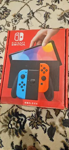 Nintendo Switch Console (Neon Red/Blue) with original box - Good condition