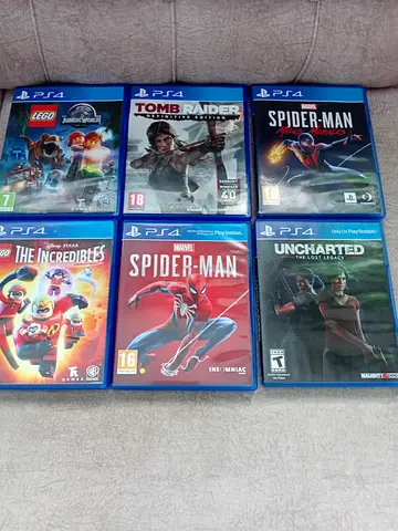Bundle of 6 PS4 games – Spider-Man, Uncharted, Tomb Raider, LEGO and more