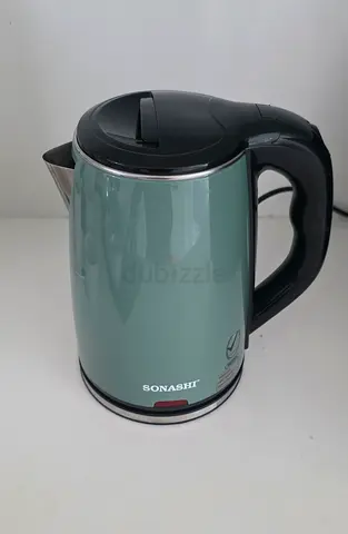 Sonashi 1.8L Cordless Electric Kettle – 1500W Green Double-Layer Cool-Touch Body