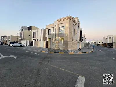 فيلا زاوية فاخرة للبيع في الزاهية عجمان - 7 غرف ماستر وروف واسع (شامل التسجيل والكهرباء والماء)