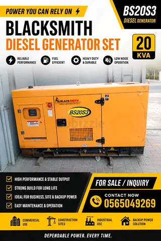 Used Blacksmith Diesel Generator BS20S3 - 20 kVA (Outdoor Unit)