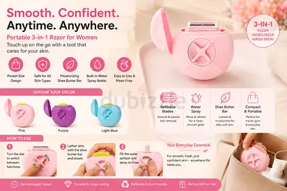 New travel razor for women 3 in 1