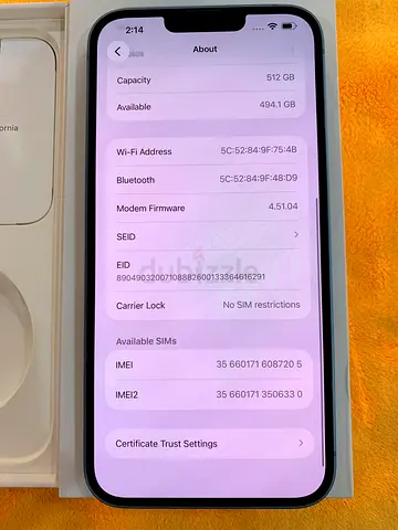 iPhone 14 Plus 512gb 82 battery health