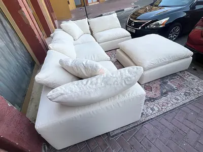 Marina home Luscious Original Feather filled Sofa Beige