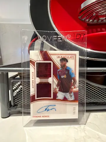 Tyrone Mings Double Patch On Card Auto