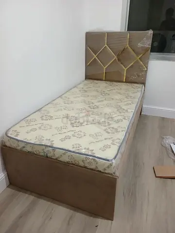 Brand new velvet single bed with medical mattress available.
