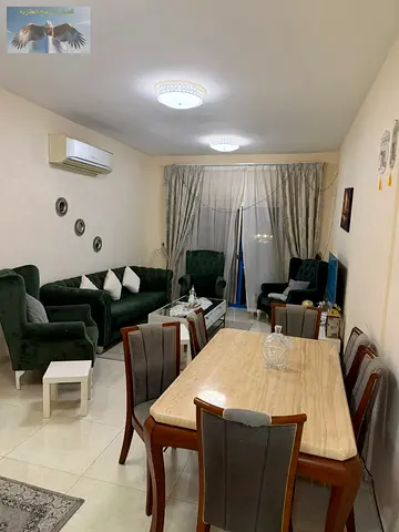 Furnished 1-bedroom apartment in Al Rawda 2 opposite Kanz Mall, clean furniture, spacious, prime location, easy Dubai access, bills and internet inclu