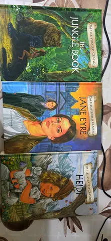 Set of Illustrated Classics: The Jungle Book, Jane Eyre, Heidi - OM Illustrated Classics