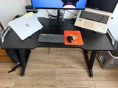 Black standing desk — perfect condition