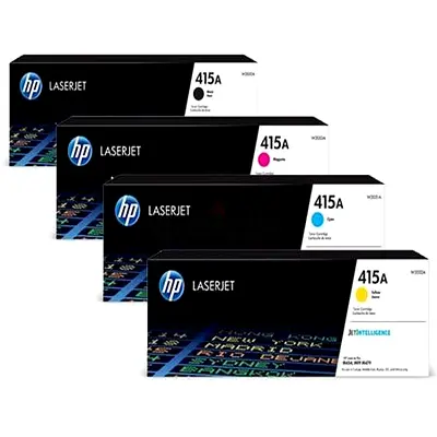 HP 415A LaserJet Toner Cartridges (Black/Cyan/Magenta/Yellow) - New