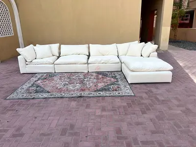 Selling high quality Marina Home luscious feather filled Modular Sofa with footstool