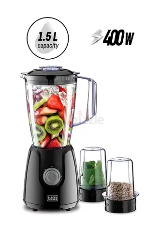 Black  Decker 1.5L 400W Blender with Grinder Attachments (with original box)