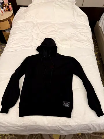 Mens Black Hoodie Size M - Classic Drawstring, Kangaroo Pocket