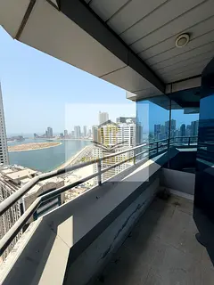 For rent in Al Taawun: 3-bedroom apartment (including a master bedroom), maid's room with en-suite, 