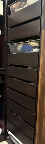 IKEA PAX drawer unit in dark brown, used wardrobe drawers