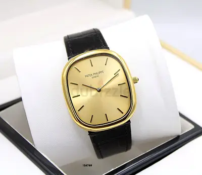 Patek Philippe-style mens leather strap dress watch Master Quality