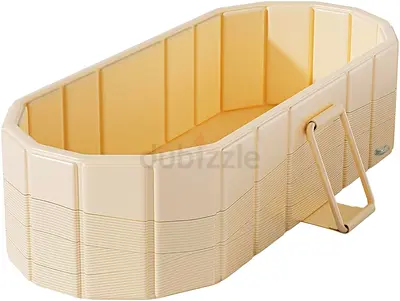 Portable Foldable Bathtub 150cm for Adults, PVC Freestanding Hot Cold Soaking Tub with Drain Hos