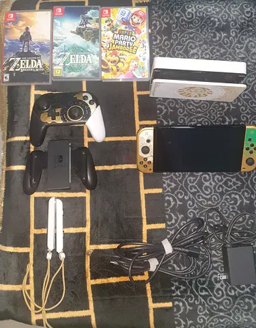 Nintendo Switch OLED Zelda Edition Bundle with Games and Pro Controller