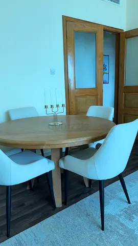 Chic dining table set with chairs for sale
