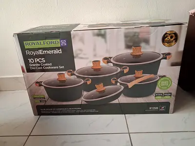 RoyalFord RoyalEmerald 10-piece Granite Coated Cookware Set - New in Box