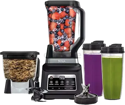 Ninja Professional Plus Kitchen System, 1400W, 5-in-1: Smoothies, Chop, Dough, Auto IQ, 72oz Blender