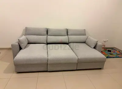 IKEA Eskilstuna L Shape Sofa Bed Grey